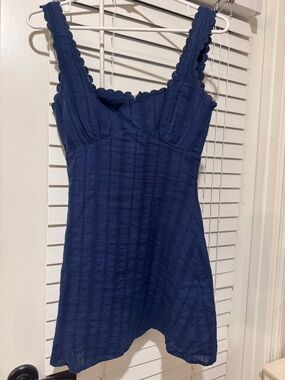 Princess Polly Navy Lace-Trim Dress